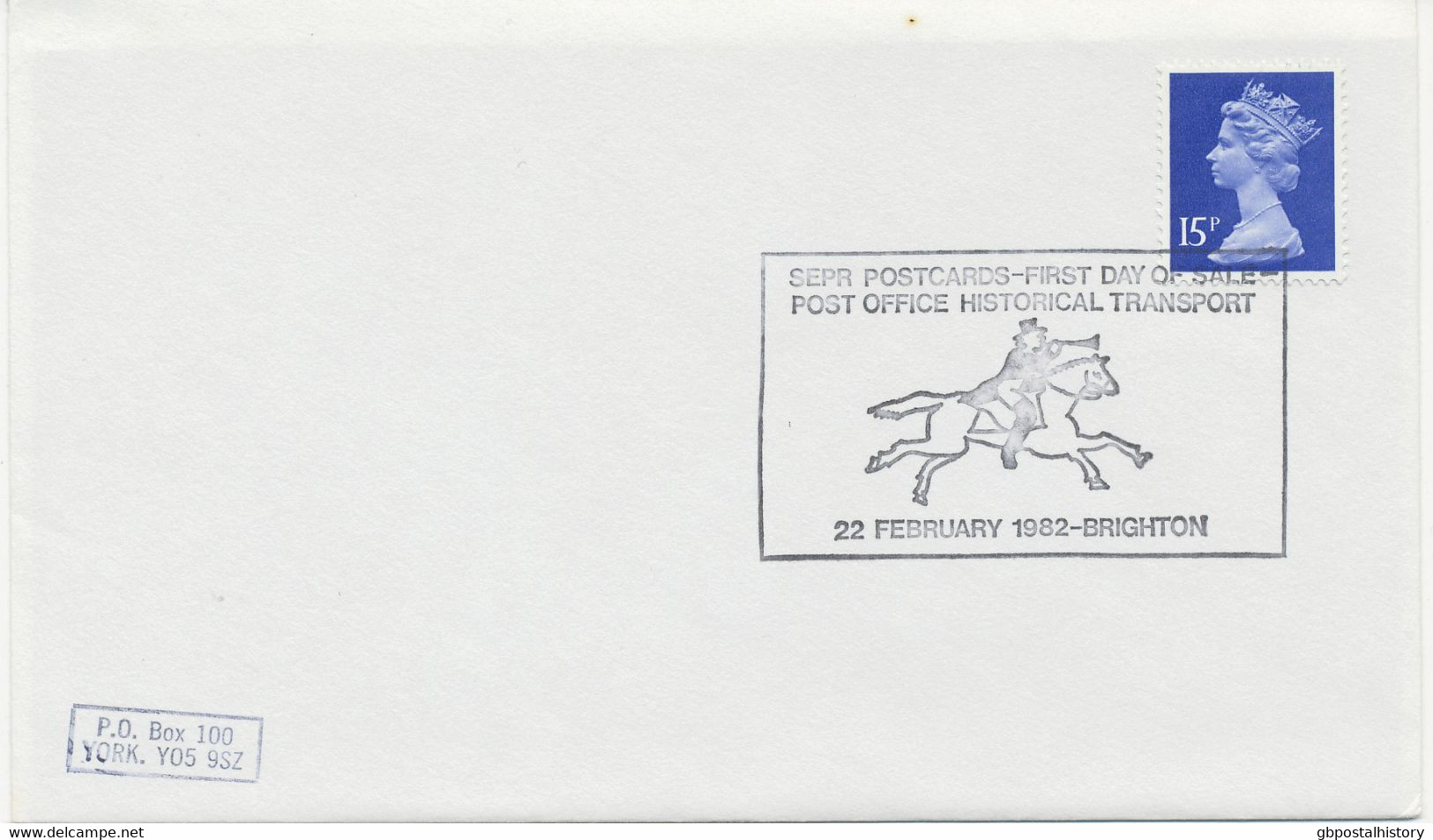 GB SPECIAL EVENT POSTMARK SEPR Postcards - First Day Of Sale - Post Office Historical Transport - 22 February 1982 - BRI - Stage-Coaches