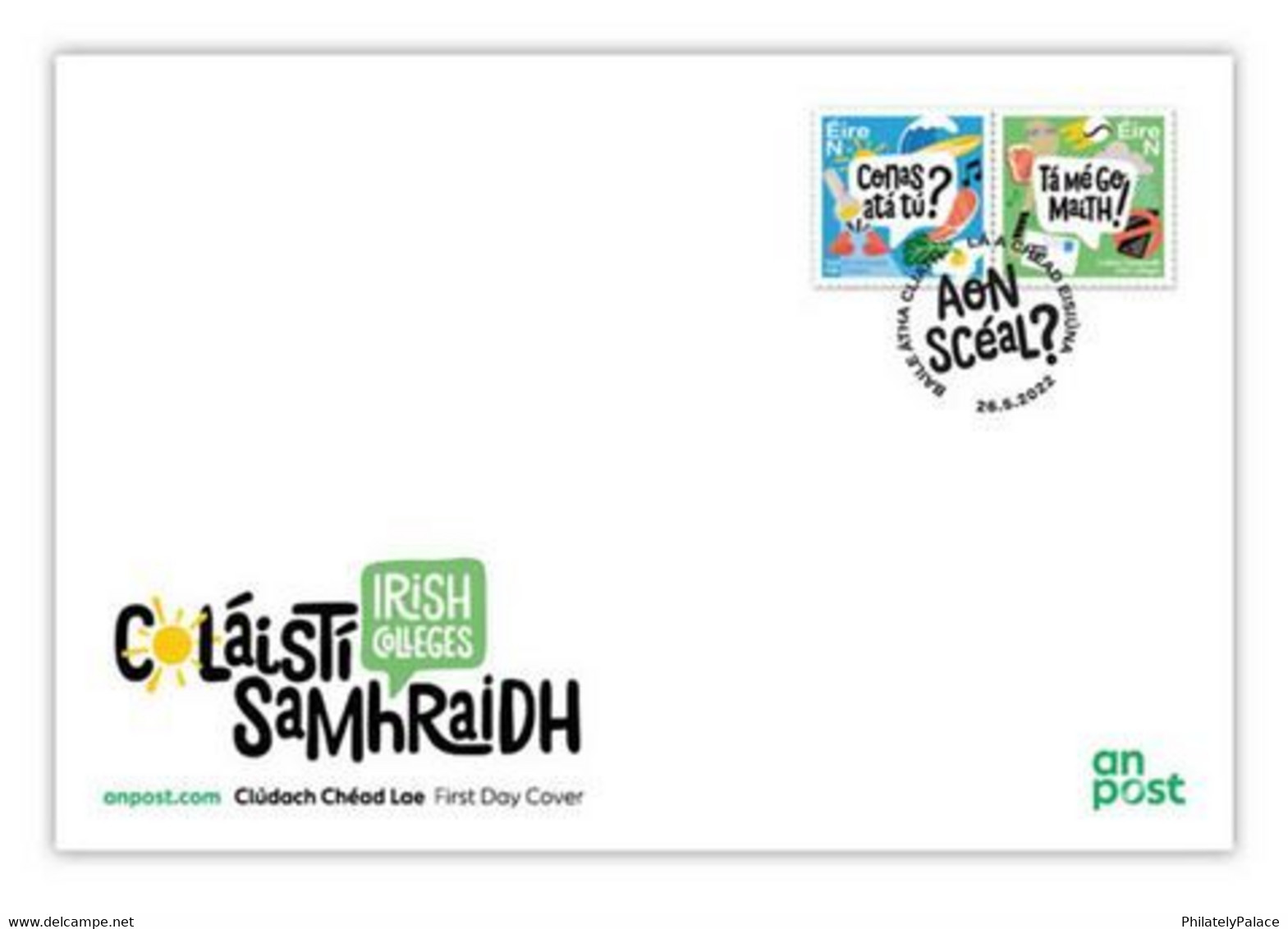 Ireland 2022 Coláistí Samhraidh Irish Language And Culture FDC (**)  Fun, Education And Adventure NO MOBILE - Storia Postale