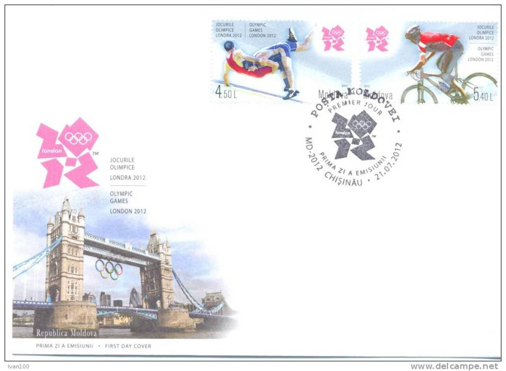 2012. Moldova, Summer Olympic Games LONDON'2012, FDC, Mint/** - Sommer 2012: London