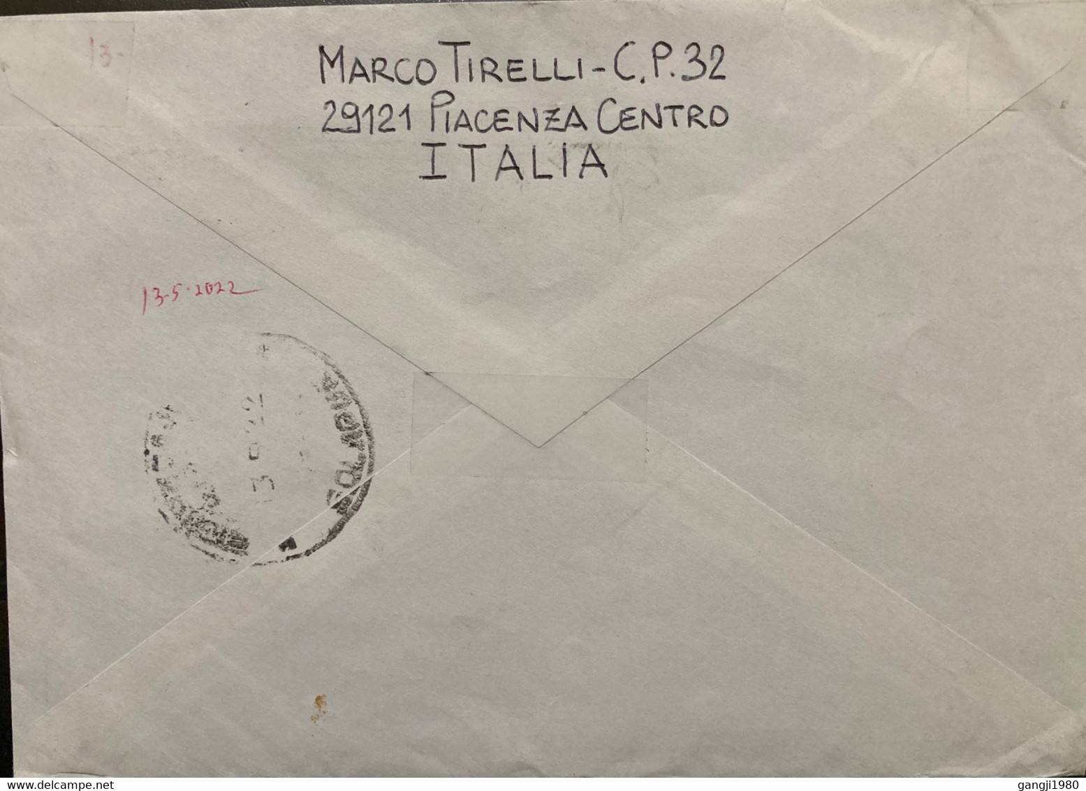 ITALY 2022, DANTE GASPERI ,4650 LIRA RATE ! 7 STAMPS MOUNTAIN,WATER,STROBOLI ,FORT, MILANO CITY CANCELLATION,COVER TO IN - 2021-...: Used