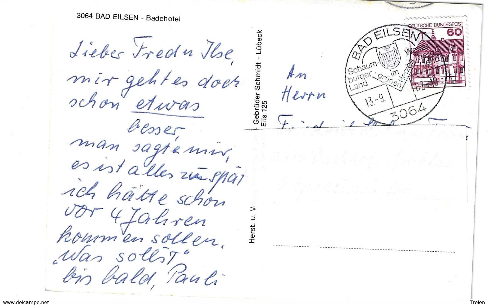 Allemagne, Bad Eilsen, Badehotel, 1982,  Gelaufen, Circulé - Schaumburg