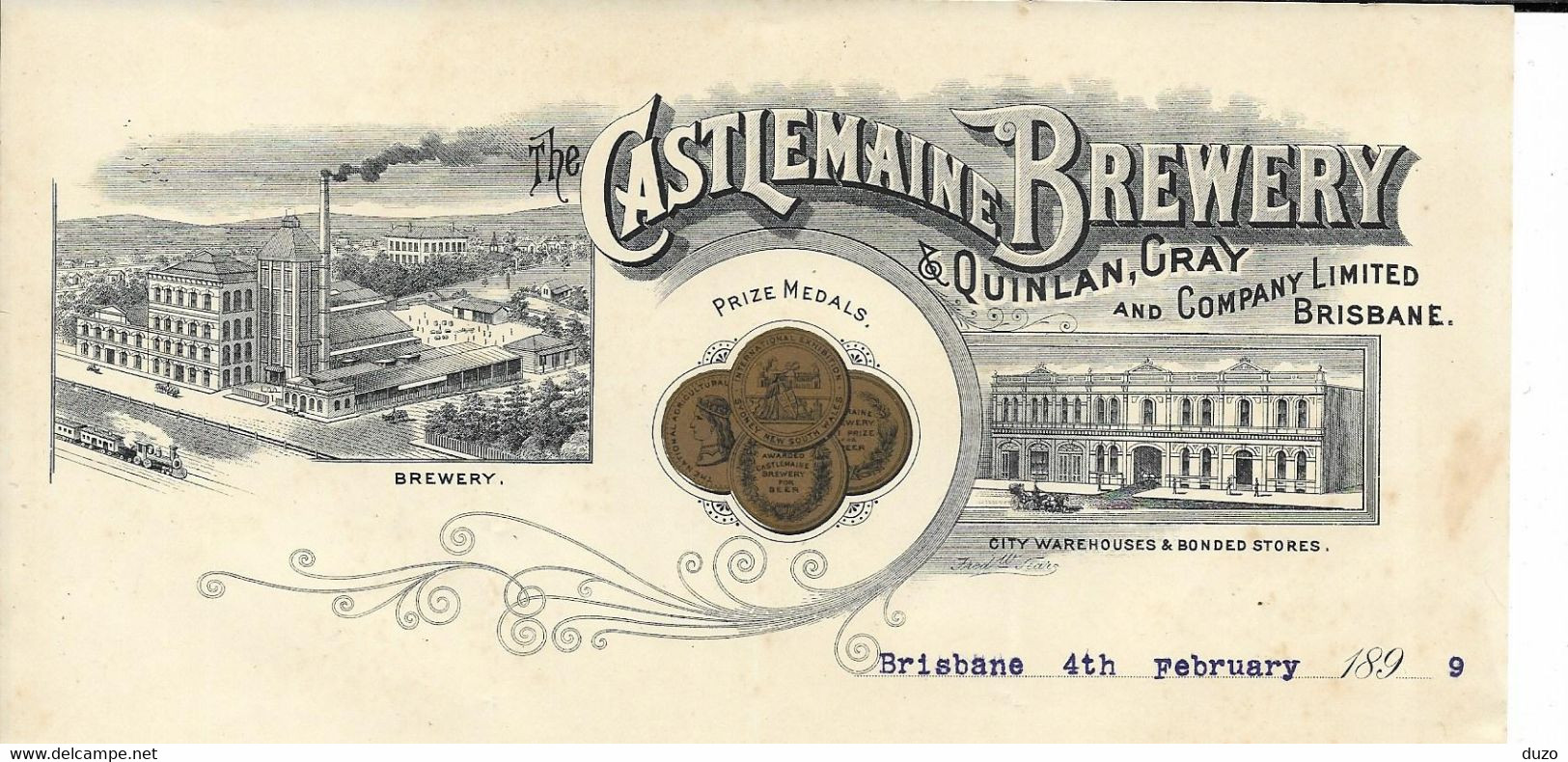 Australie -  Brisbane 1899 - Castlemaine Brewery & Quinlan.Gray And Company Limited Brisbane. - Australia