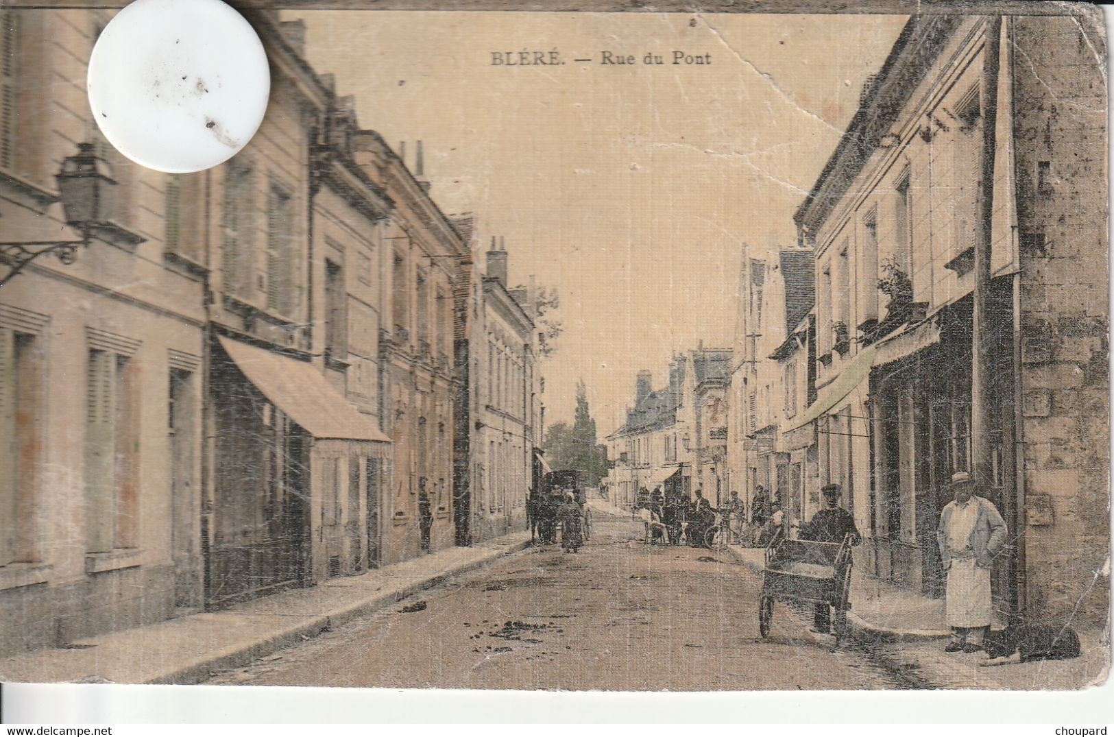 37 - Carte Postale Ancienne De  BLERE  Rue Du Pont   ( En L'état ) - Bléré