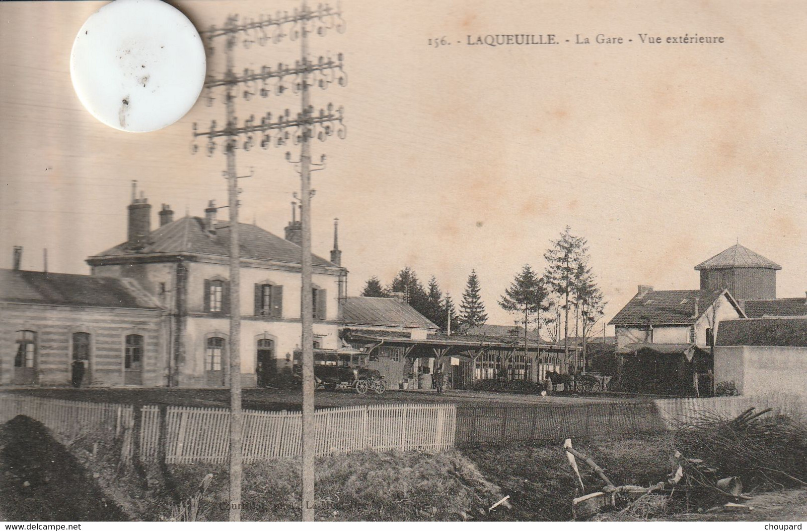 63 -Très Belle Carte Postale Ancienne De LAQUEUILLE     La Gare - Other & Unclassified