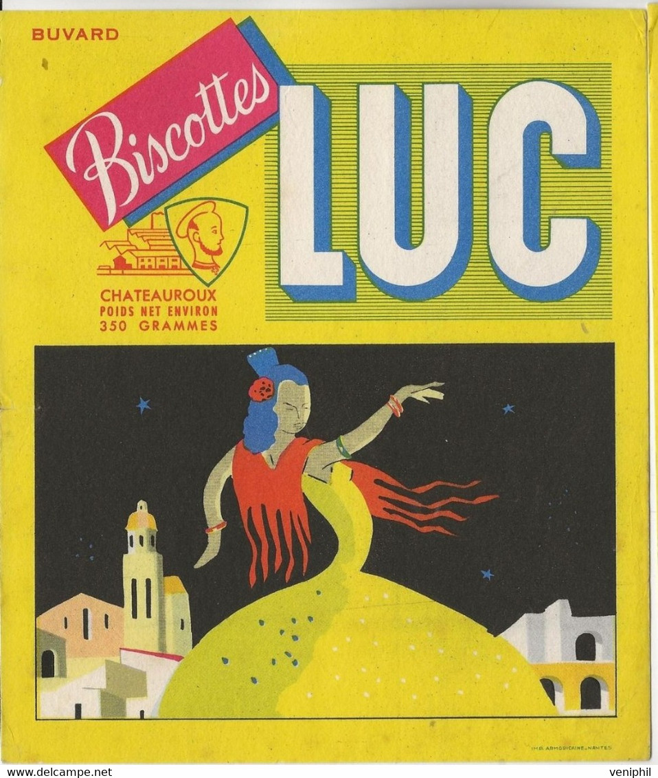 3 BUVARDS PUBLICITAIRES ILLUSTRES   -BISCOTTES LUC -CHATEAUROUX - Biscottes