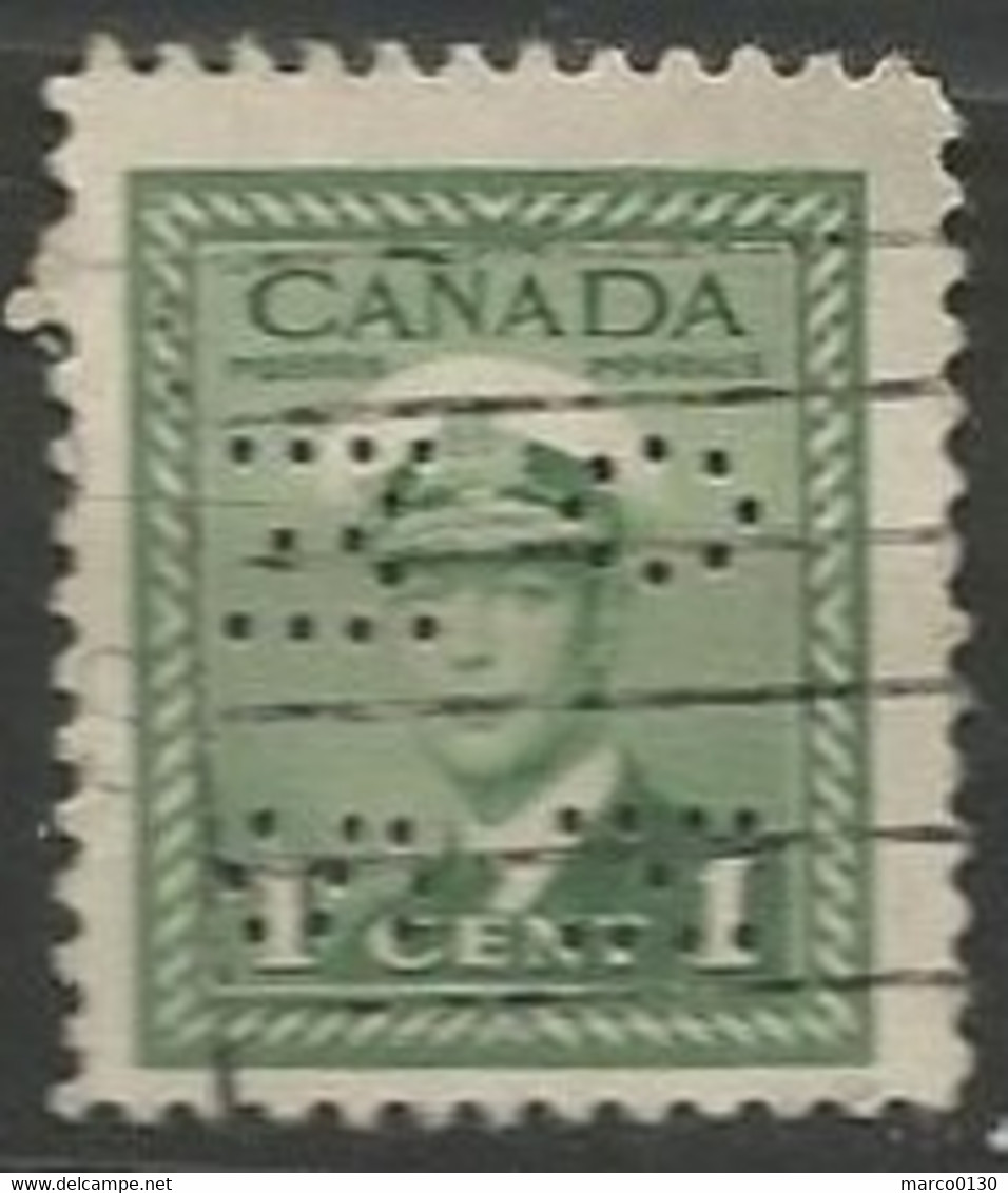 CANADA / PERFORE N° 205 OBLITERE - Perforés