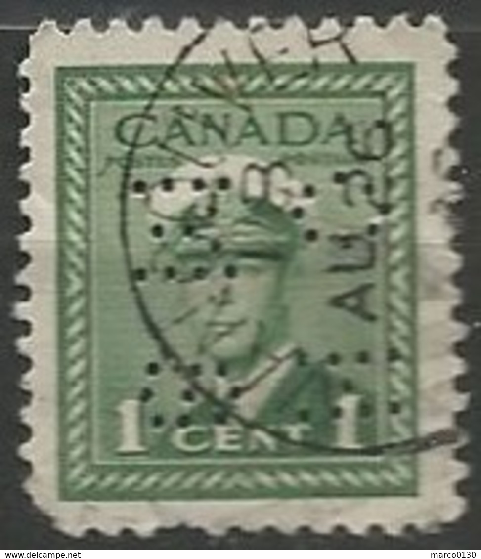 CANADA / PERFORE N° 205 OBLITERE - Perfins