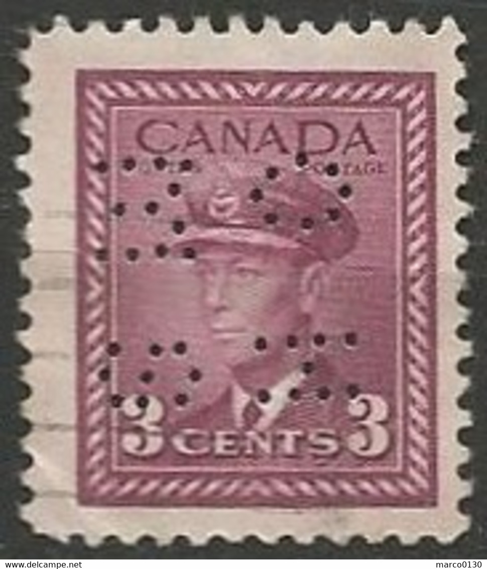 CANADA / PERFORE N° 208 OBLITERE - Perfin