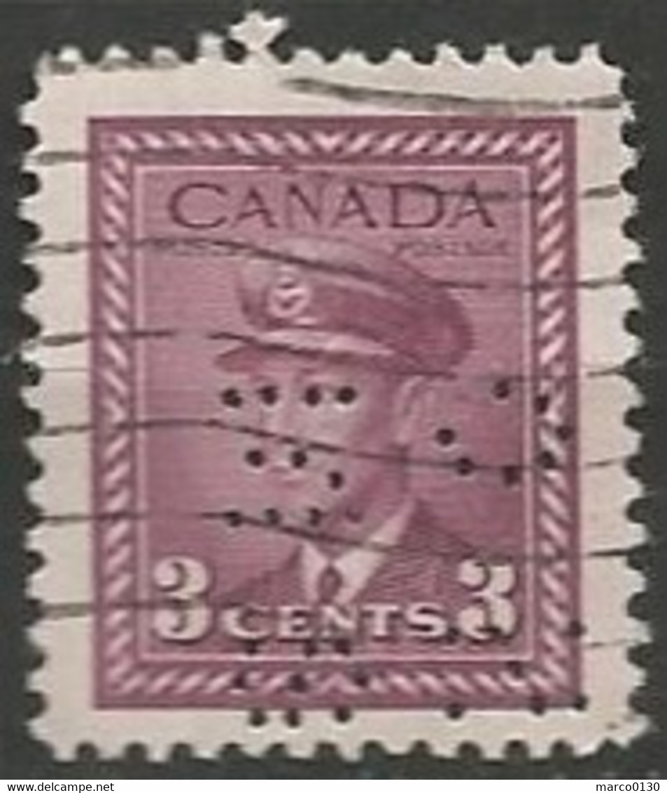 CANADA / PERFORE N° 208 OBLITERE - Perfin