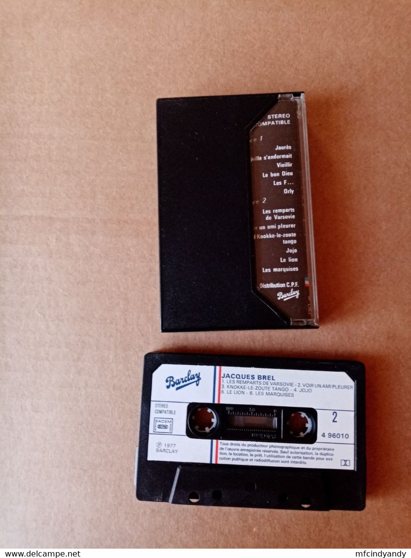 Cassette Audio Jacques Brel  - Brel - Cassettes Audio