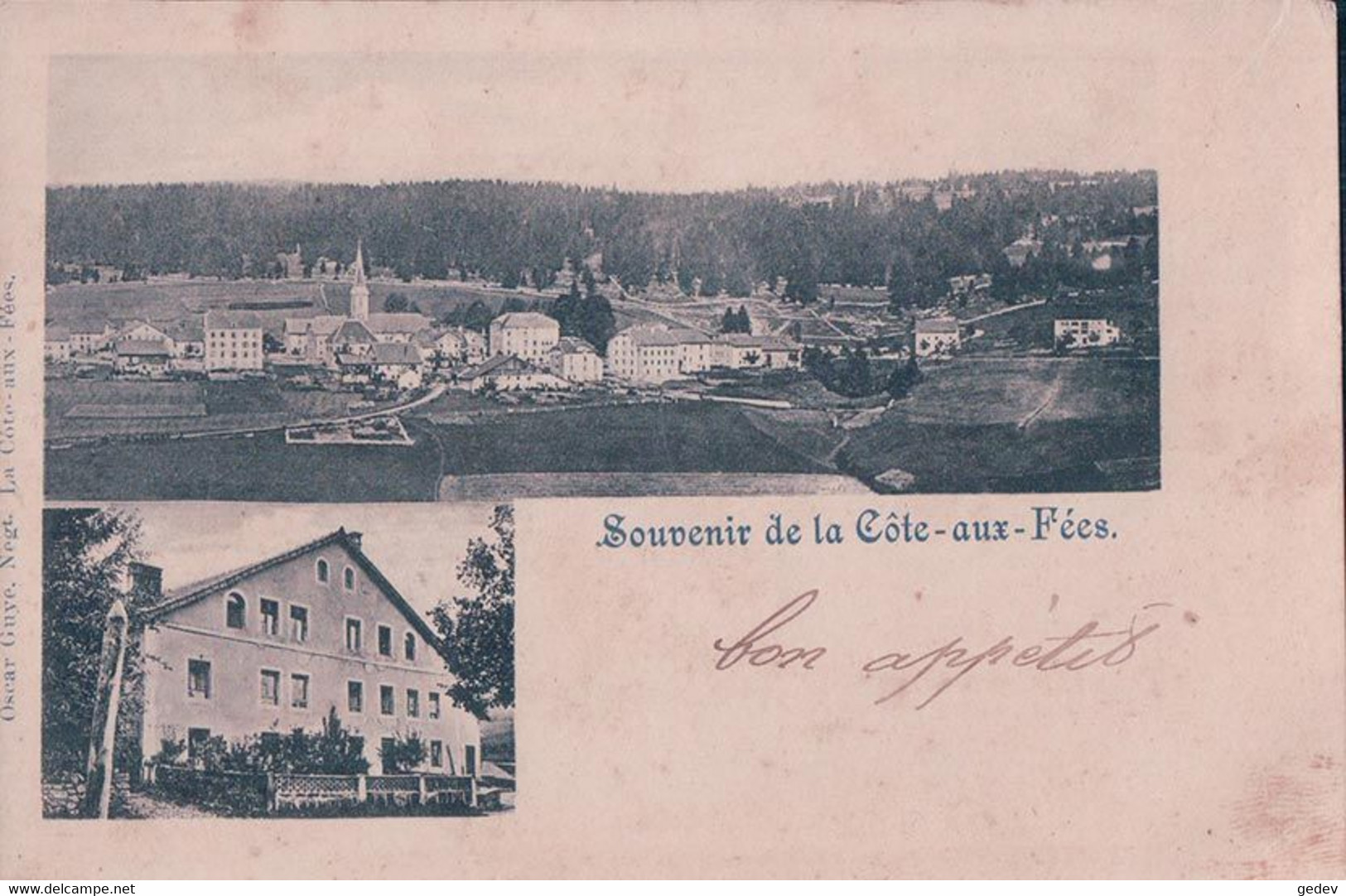 Souvenir De La Côte Aux Fées NE (269) - La Côte-aux-Fées