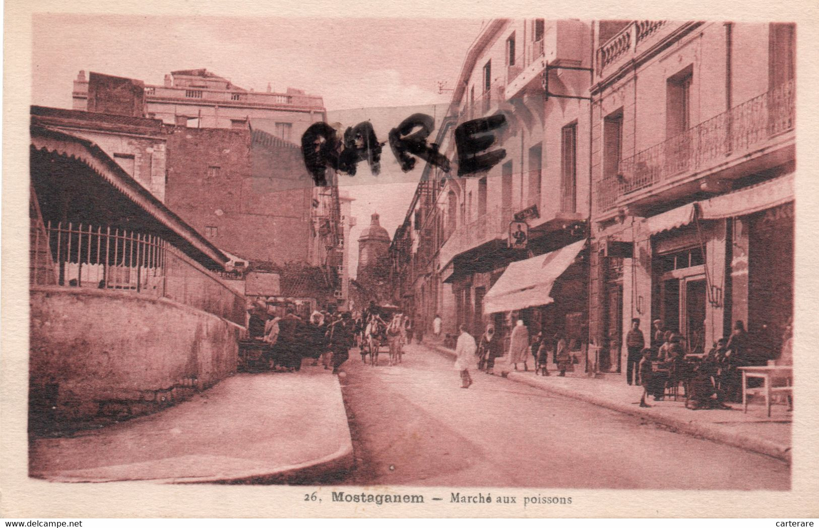 Afrique,africa,COLONIE,ALGERIE FRANCAISE,MOSTAGANEM ,MUSTAGANAM,MOUSTAGHANIM,1947,LE MARCHE AUX POISSONS,RARE - Mostaganem