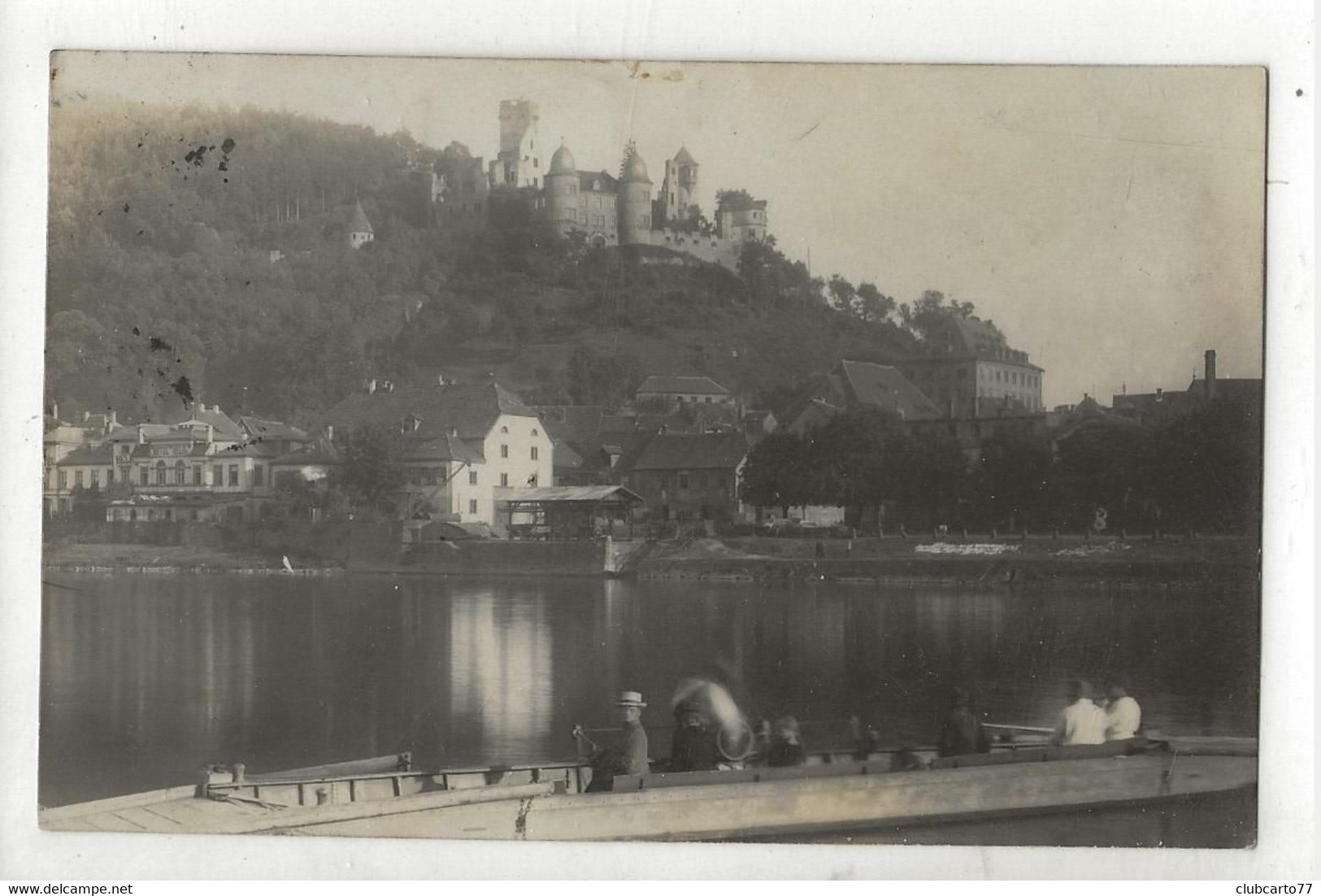Wertheim (Allemagne, Bade-Wurtemberg) : CU Schmugglerboot Und Gesamtansicht Der Stadt Im 1920 (animé)  PF CP PHOTO RARE. - Wertheim