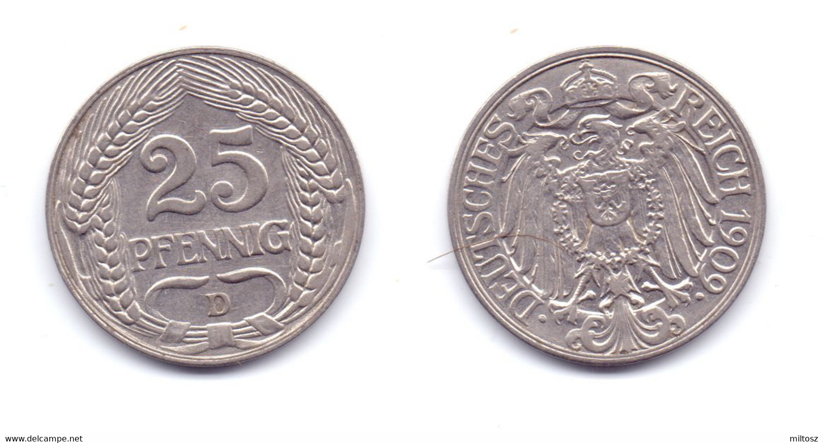 Germany 25 Pfennig 1909 D - 25 Pfennig