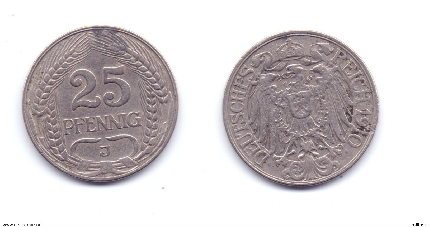 Germany 25 Pfennig 1910 J - 25 Pfennig
