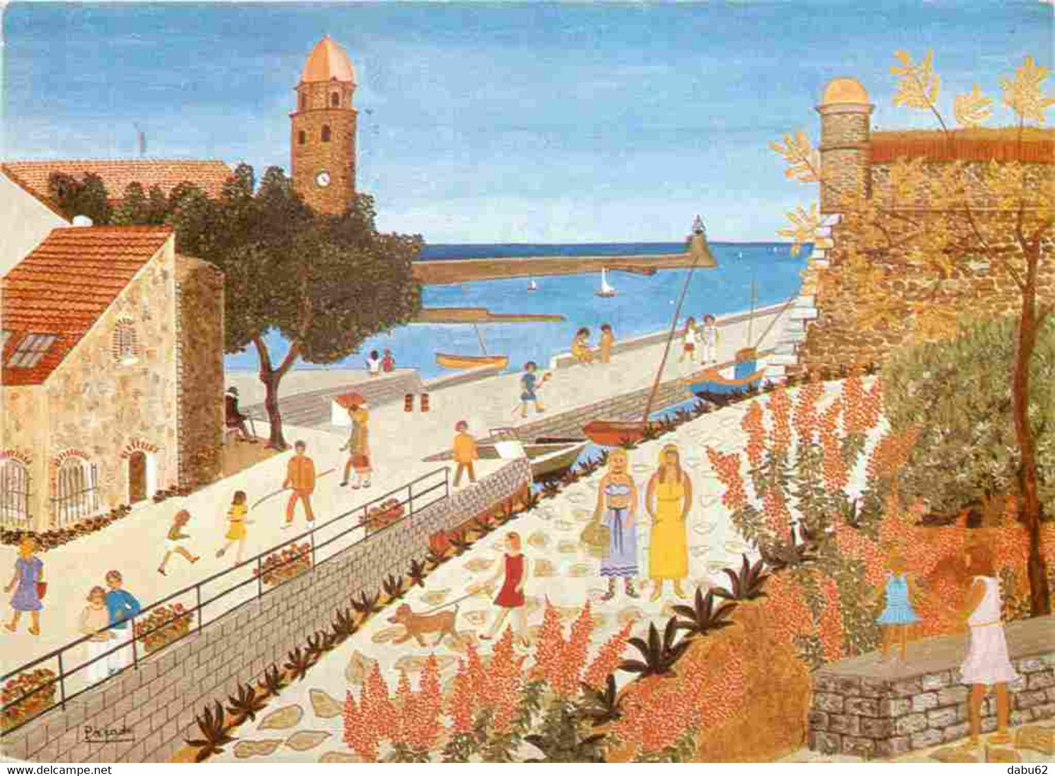 Art - Peinture - Madeleine Parade - Le Port De Collioure 1978 - CPM - Carte Neuve - Voir Scans Recto-Verso - Peintures & Tableaux