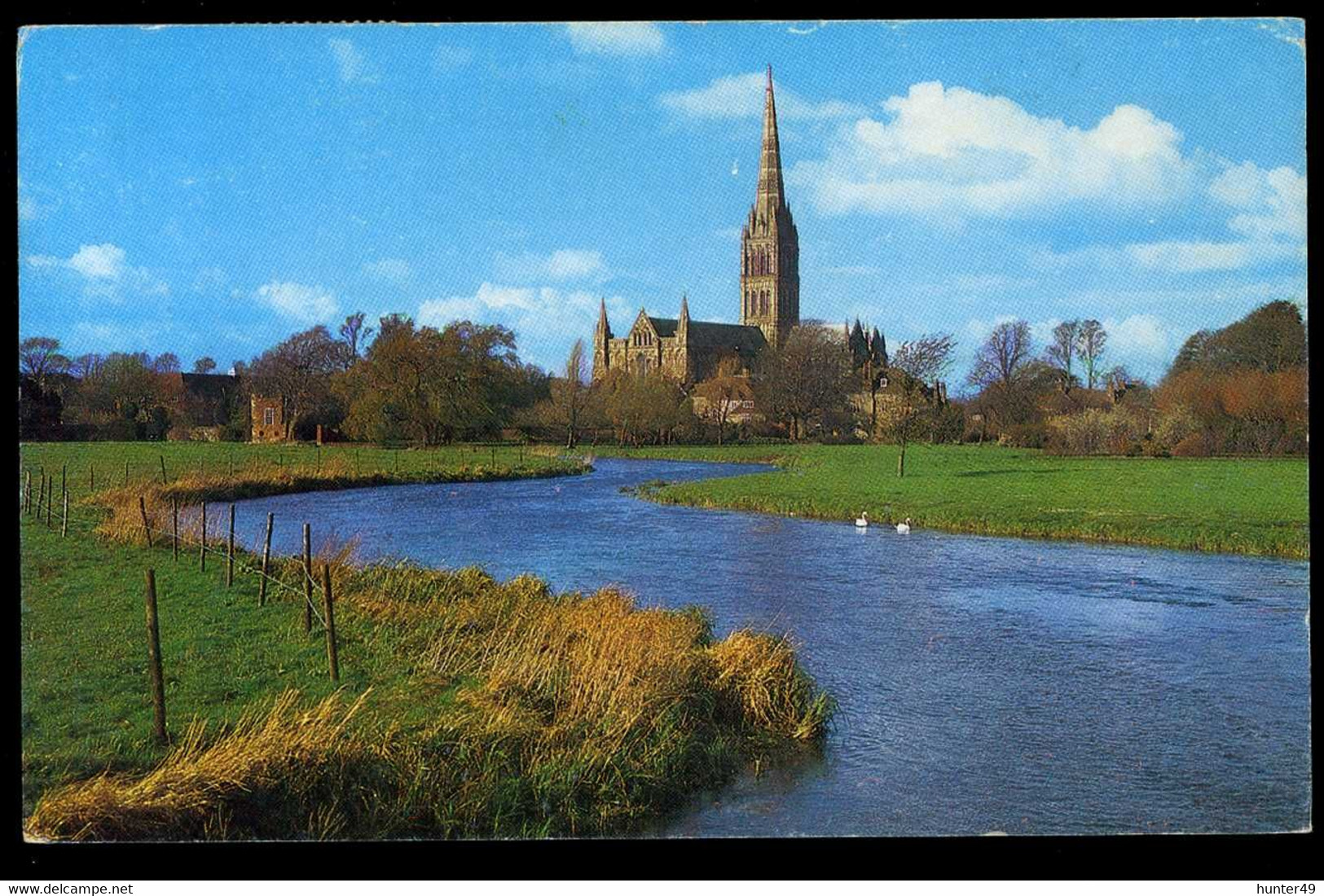 Salisbury Cathedral From The River Avon 1982 Salmon - Salisbury