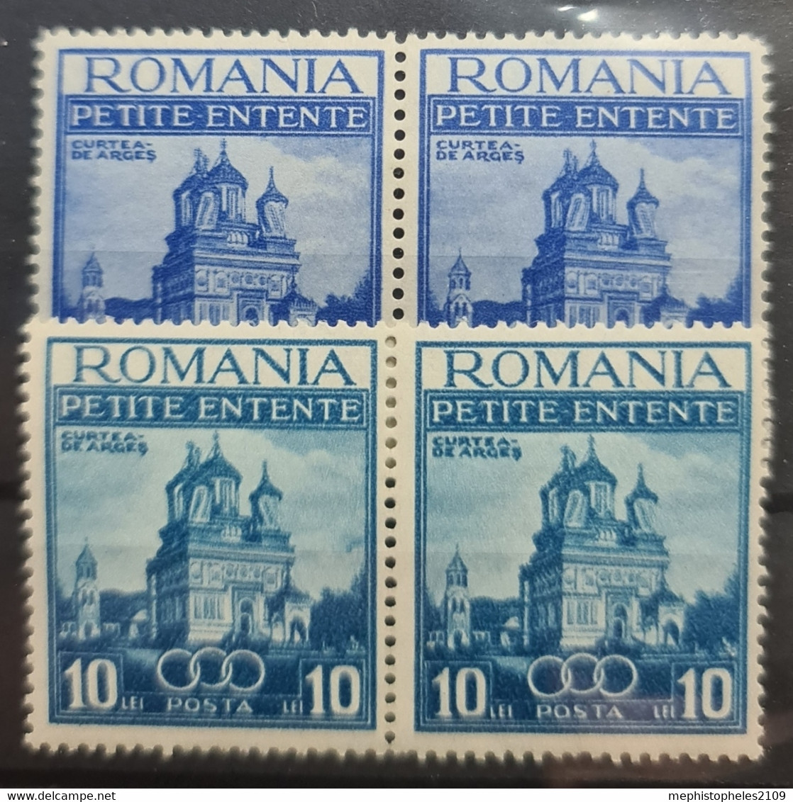 ROMANIA 1937 - MLH - Sc# 467, 468 - PAIRS! - Ongebruikt