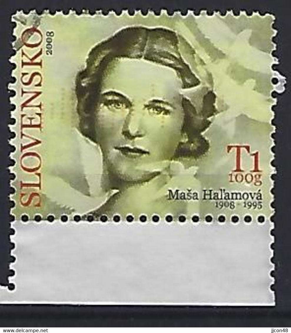 Slovakia 2008  Masa  Hal`amova (o) Mi.578 - Used Stamps
