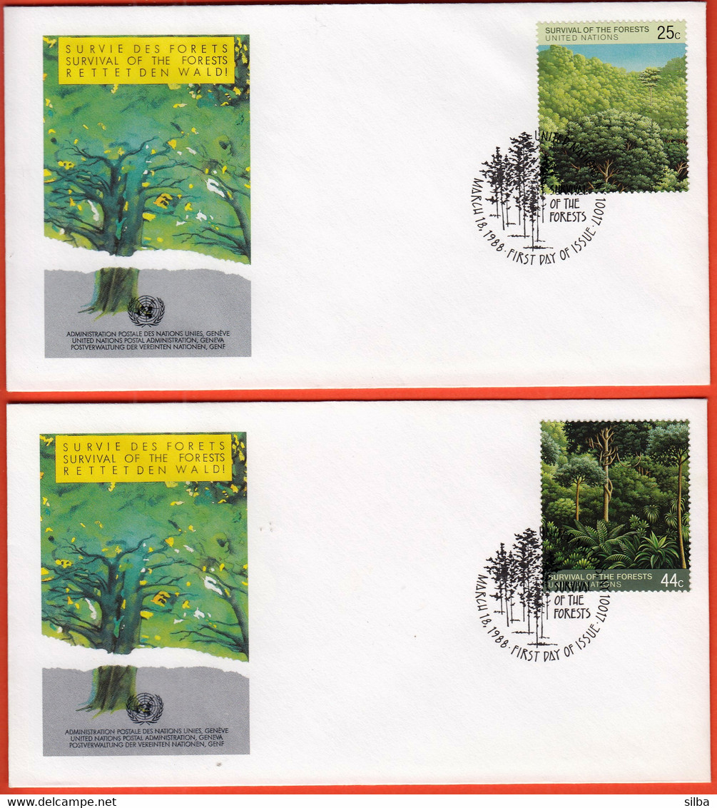 United Nations New York 1988 / Survival Of The Forests / FDC - Covers & Documents