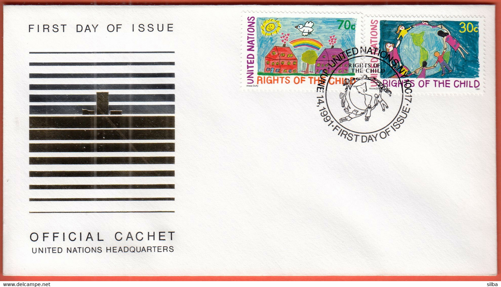 United Nations New York 1991 / Rights Of The Child / FDC - Cartas & Documentos