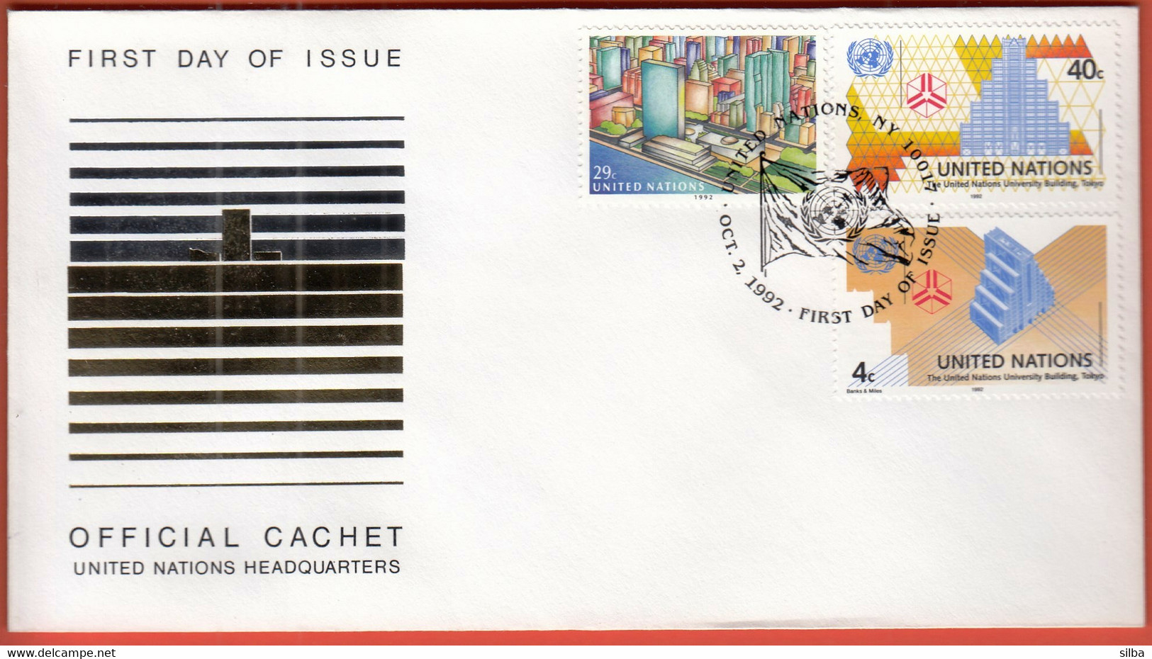 United Nations New York 1992 / Headquarters, University Building Tokyo / FDC - Lettres & Documents
