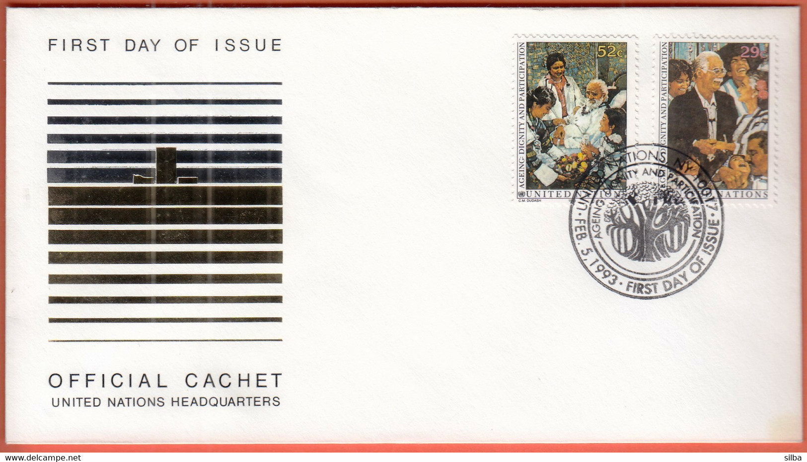 United Nations New York 1993 / Ageing: Dignity And Participation / FDC - Cartas & Documentos