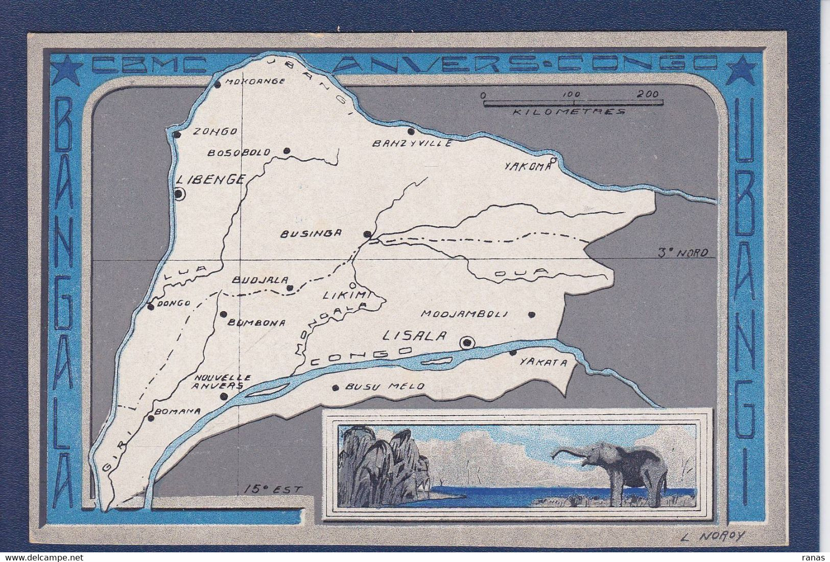 CPA Congo Belge Afrique Noire Non Circulé Maps Publicité Compagnie Belge Maritime Anvers - Belgisch-Kongo