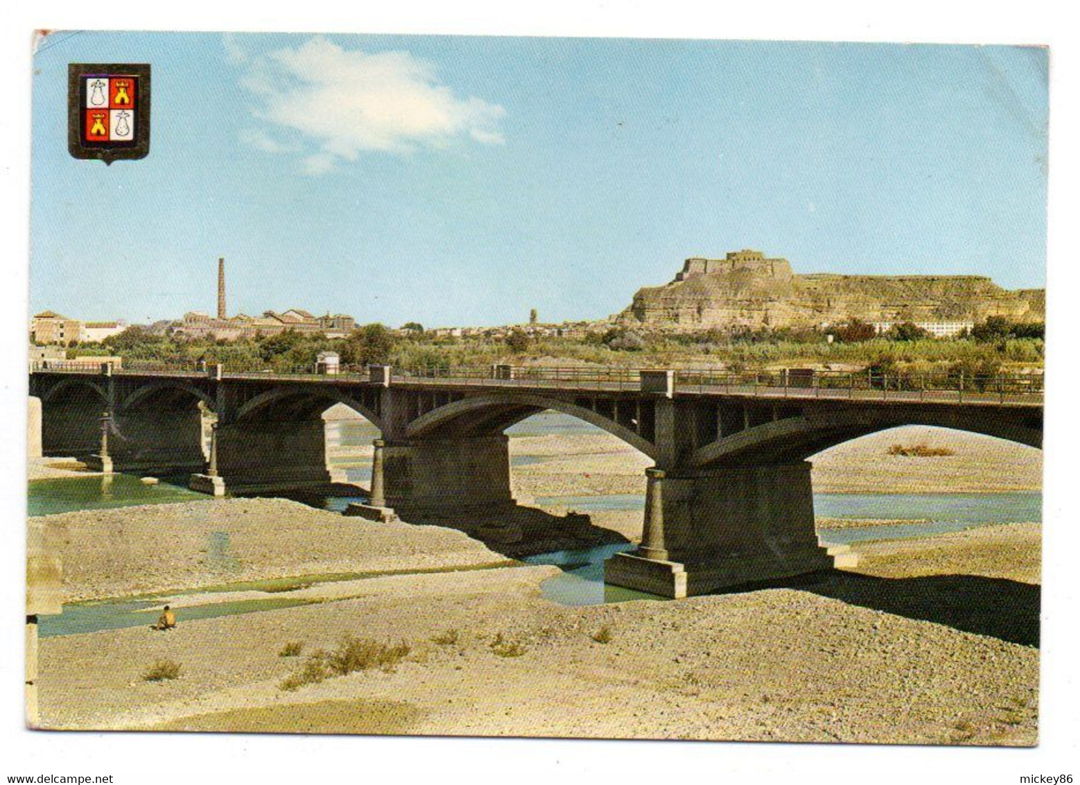 Espagne --Huesca--MONZON --Vista General ( Pont) ..................à Saisir - Huesca