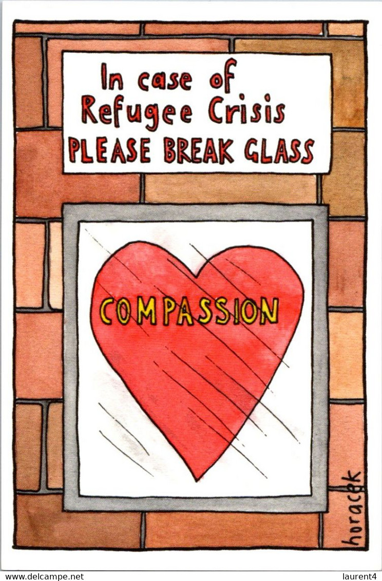 (5 H 55) Heart - Compassion (cartoon) Refugeec Crisis - Non Classés