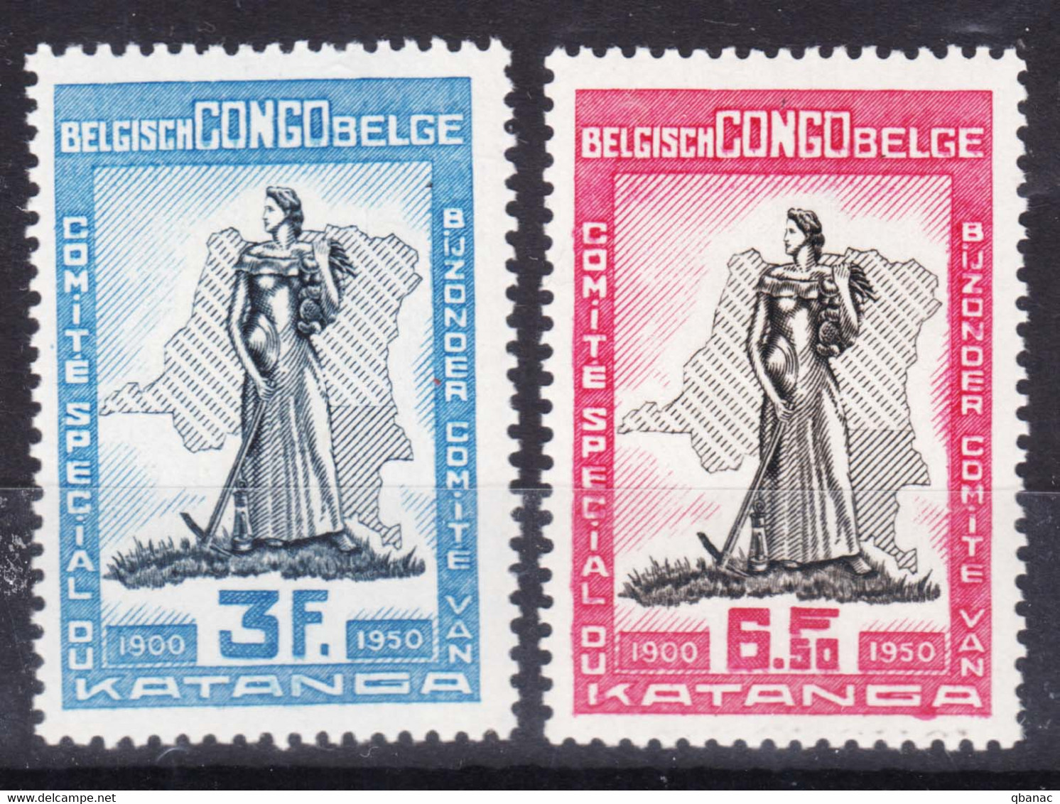 Belgian Congo, Congo Belge 1950 Mi#291-292 Mint Hinged - Ungebraucht