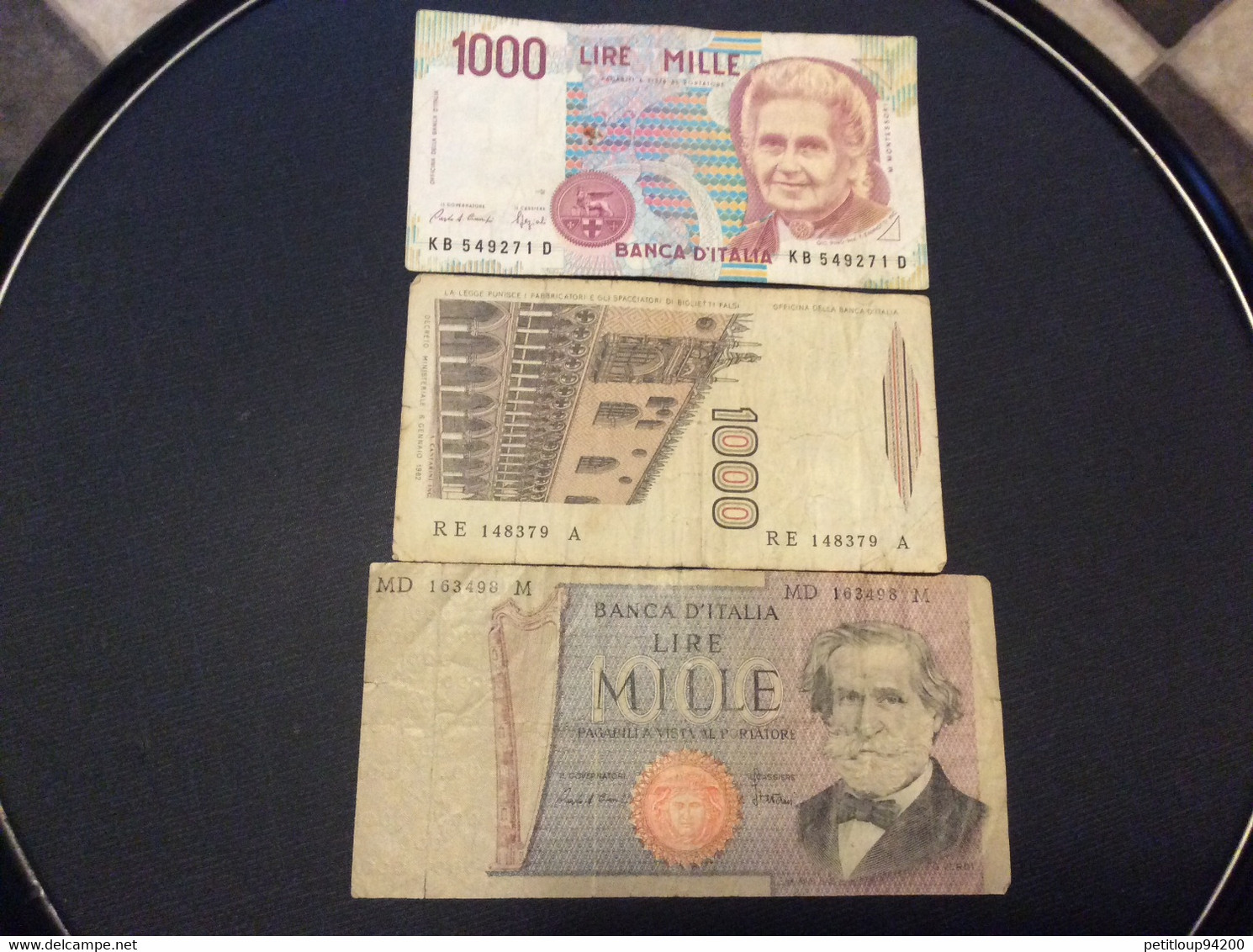 LOT 3 Billets  ITALIE  *100 *1000 *1000 - Colecciones