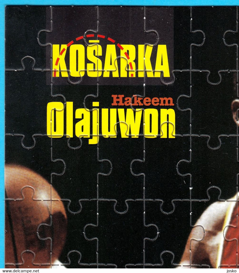 HAKEEM OLAJUWON - Beautifull Puzzle Set From Croatian Basketball Magazine Issued 1990's * Houston Rockets Nigeria - Houston Rockets