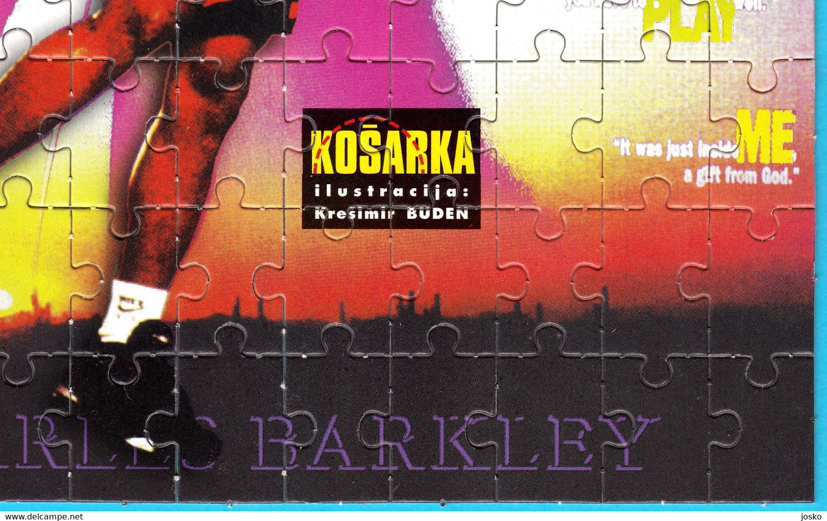 CHARLES BARKLEY - Beautifull Puzzle Set From Croatian Basketball Magazine Issued 1990's * Phoenix Suns DREAM TEAM Member - Phönix Suns