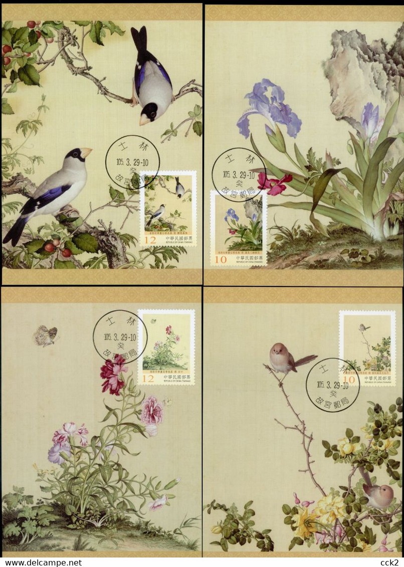 2016 R.O CHINA(Taiwan)-Maximum Card-Chinese Paintings: Immortal Blossoms Of An Eternal Spring (I) - Maximumkaarten