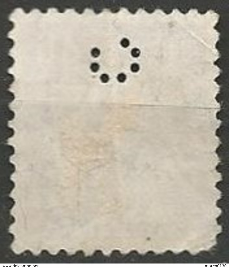 SUISSE / PERFORE N° 123 TYPE I OBLITERE - Perfin