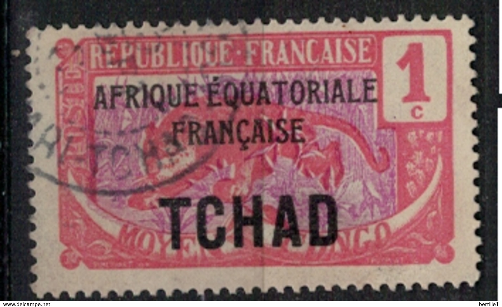 TCHAD        N°  YVERT :  19  ( 4  ) OBLITERE       (OB 10 / 16 ) - Used Stamps