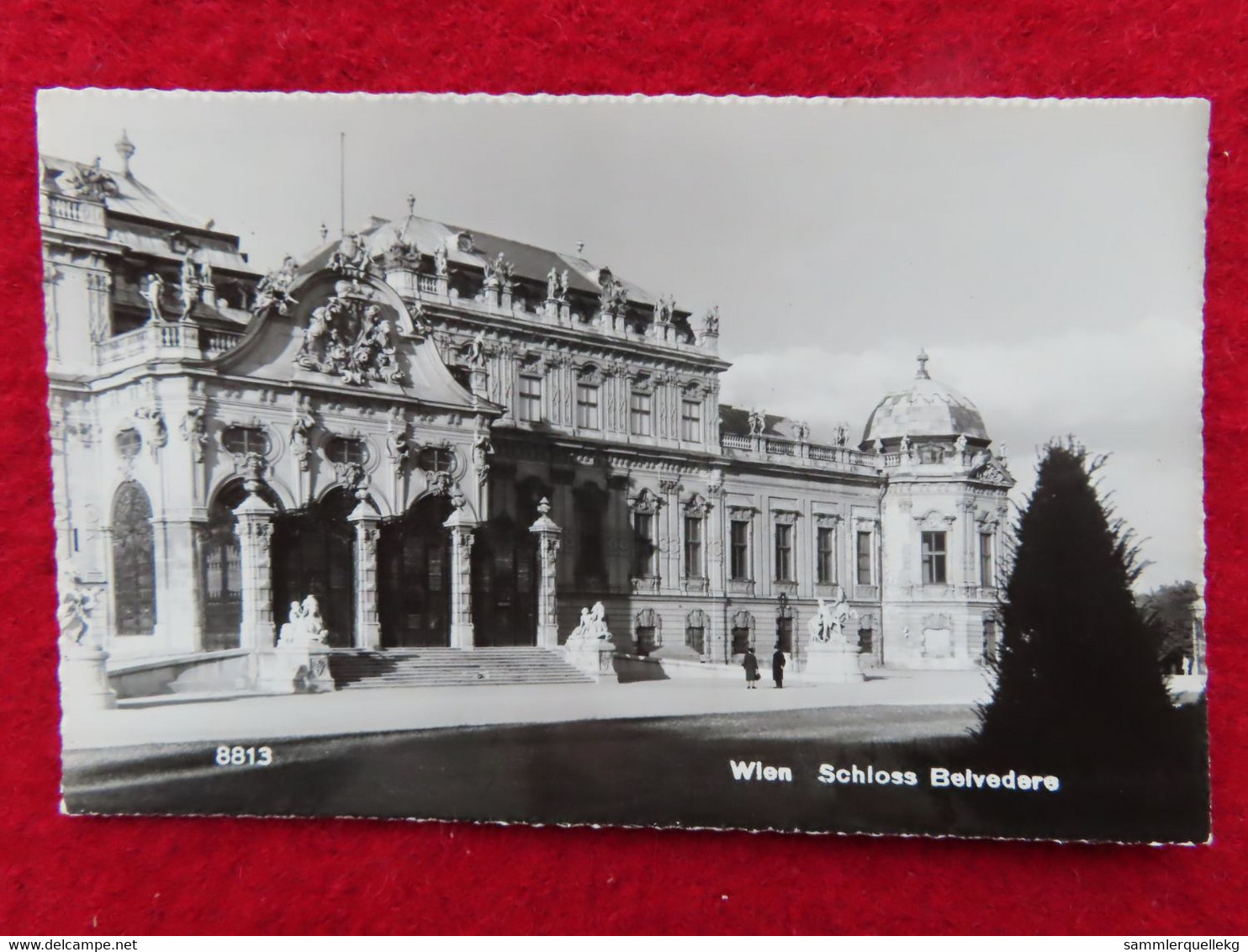 AK: Echtfoto - Wien Schloss Belvedere, Gelaufen 10. 5. 1955 (Nr.3670) - Belvedere