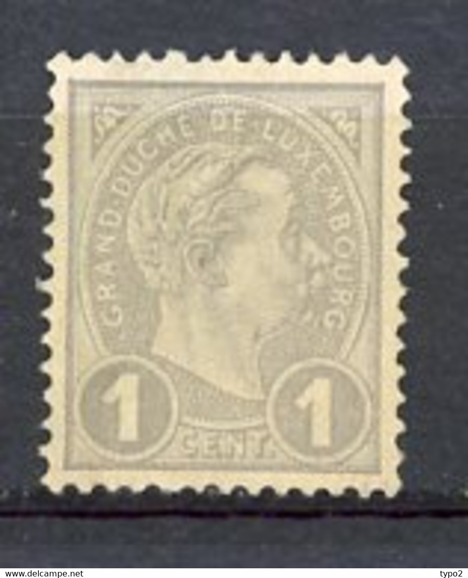 LUX -  Yv N° 69   (*)  1c Adolphe Ier Cote 2,5 Euro BE   2 Scans - 1895 Adolphe Rechterzijde