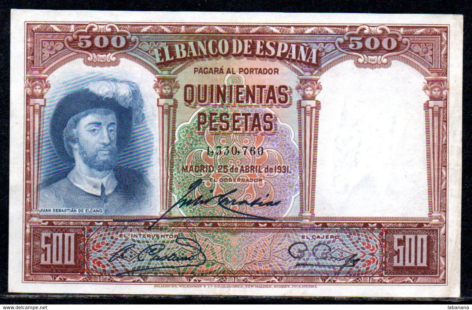 659-Espagne 500 Pesetas 1931 L330 - 500 Peseten