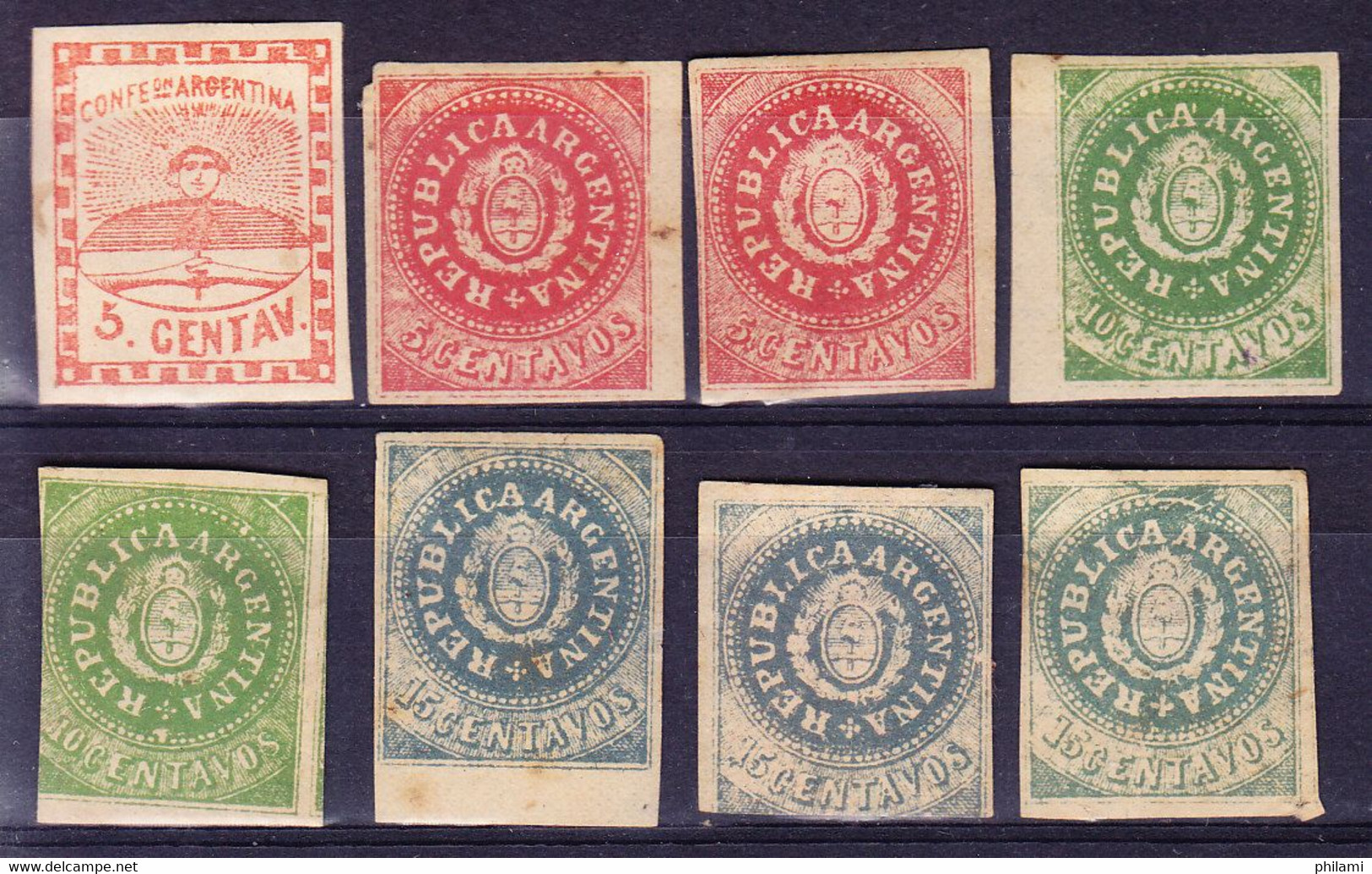 ARGENTINE SANS GOMME, INCLUDING REPRINTS (8B211) - Unused Stamps