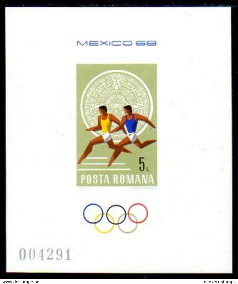 ROMANIA 1968 Olympic Games  Block MNH / **.  Michel Block 67 - Unused Stamps