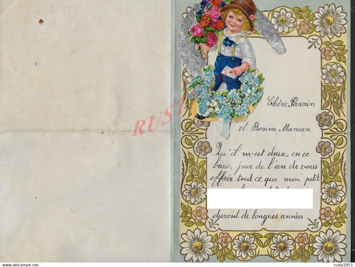 BELGIQUE ANCIENNE LETTRE DE 1932 DECOUPIS ENFANT ET FLEURS ( FLEUR ) ECRITE DE JAMBES : - Flowers