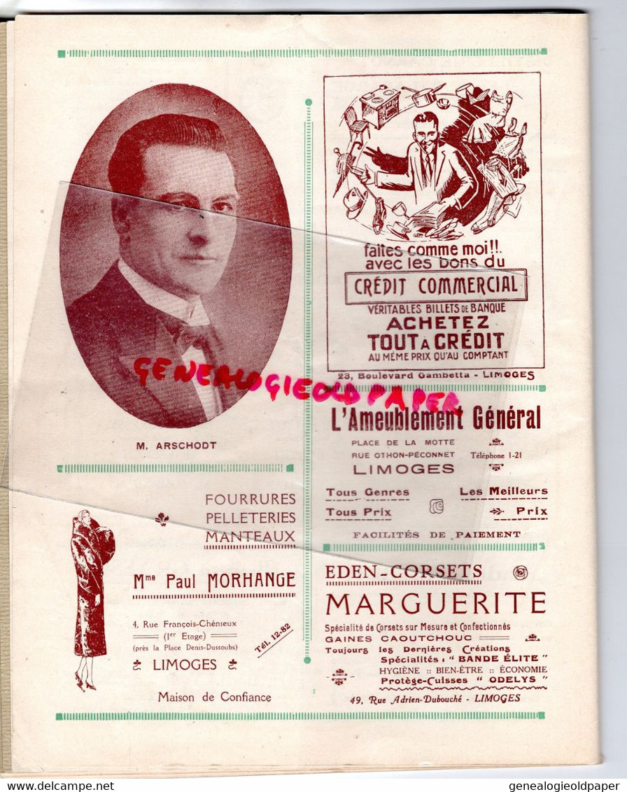 87- LIMOGES- PROGRAMME CIRQUE THEATRE -M. BEAUCAIRE OPERETTE ANDRE MESSAGER-TZAREWITCH-LEHAR-1930-RIGILETTO VERDI