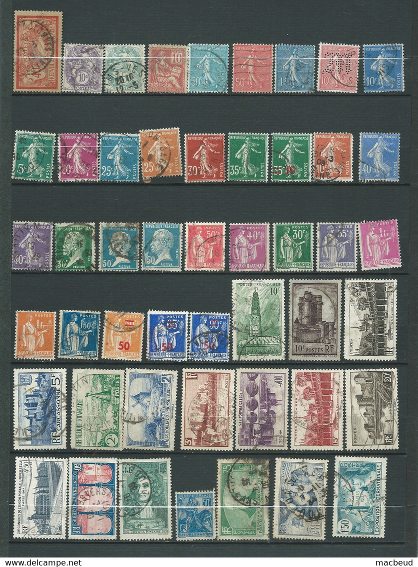 France - Periode Semi Moderne , Lot De 49 Timbres Oblitérés - Az 32302 - Used Stamps