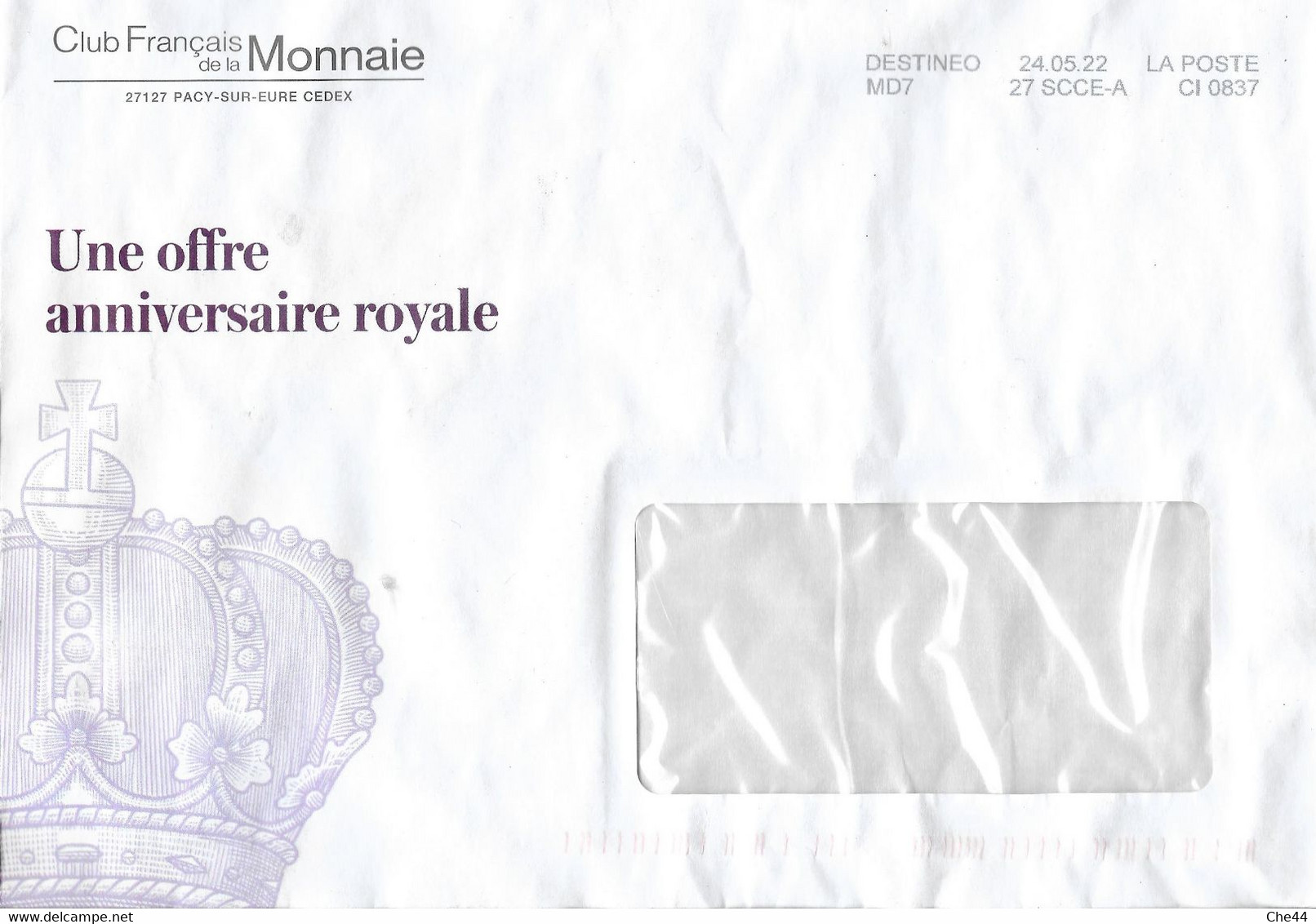 Enveloppe Destinéo : Une Offre Anniversaire Royale : Grande Bretagne. - Covers & Documents
