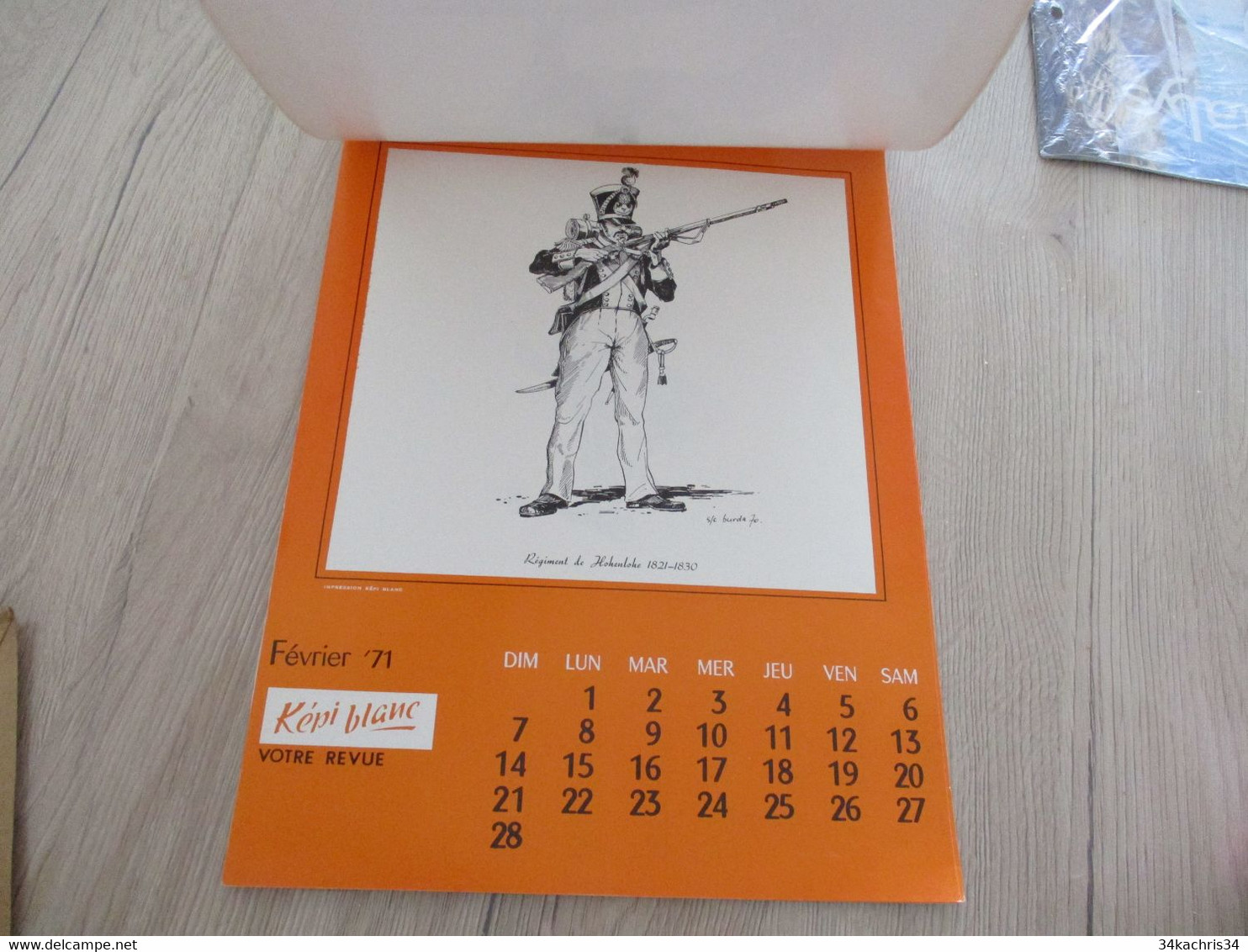 LEGION ETRANGERE Calendrier Grand Format 1971 - Formato Grande : 1971-80