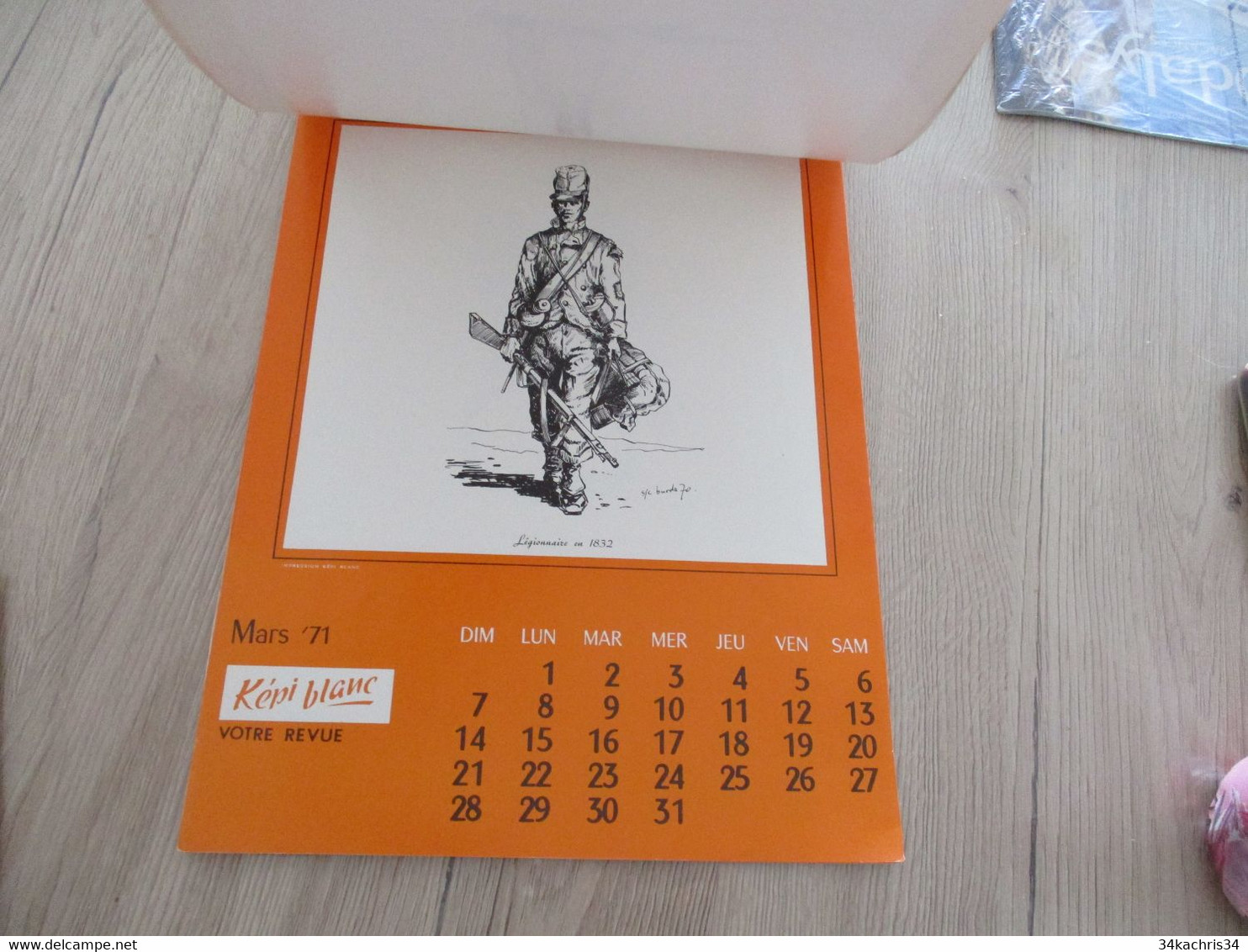 LEGION ETRANGERE Calendrier Grand Format 1971 - Grossformat : 1971-80