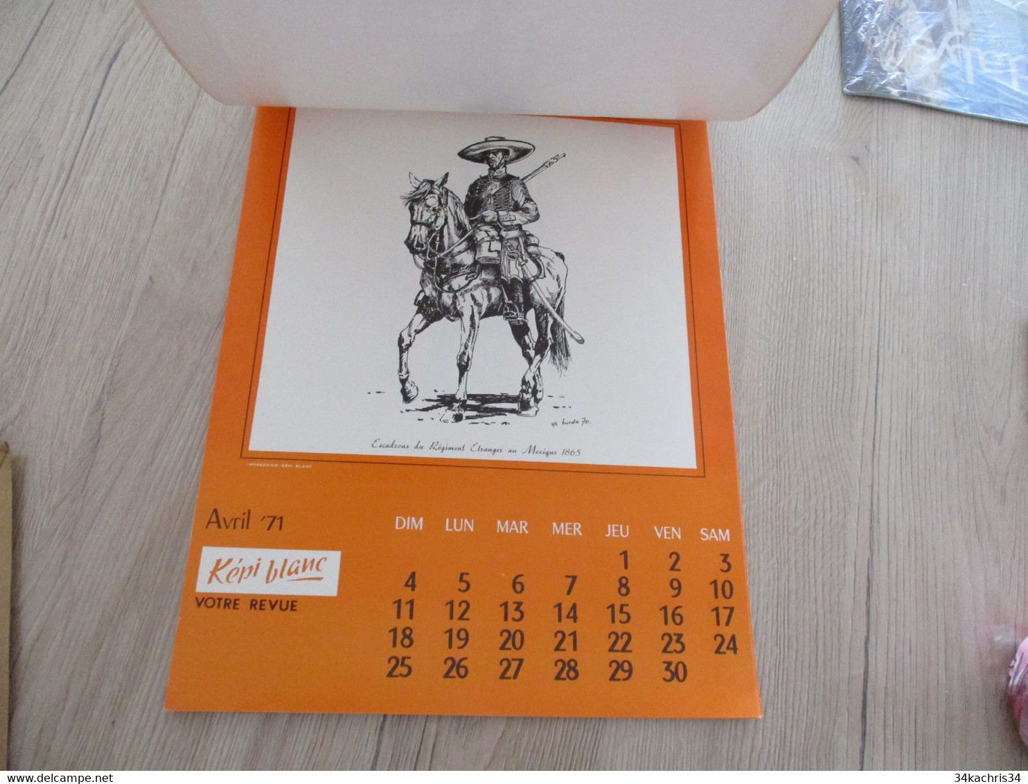 LEGION ETRANGERE calendrier grand format 1971