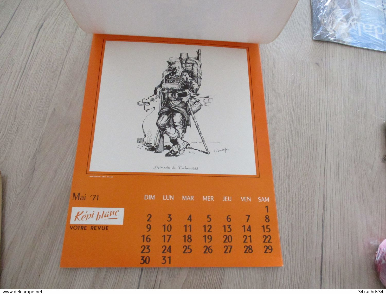 LEGION ETRANGERE calendrier grand format 1971